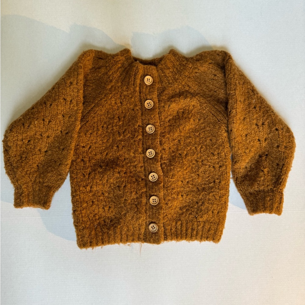 Rylee + Cru Brown Button-Up Tulip Cardigan
